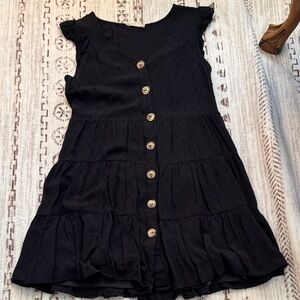 Altar’d State black babydoll dress with Button Accents